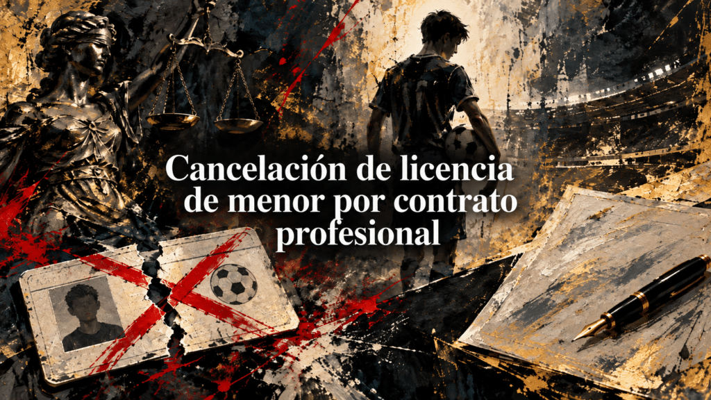 Cancelación de licencia de menor por contrato profesional