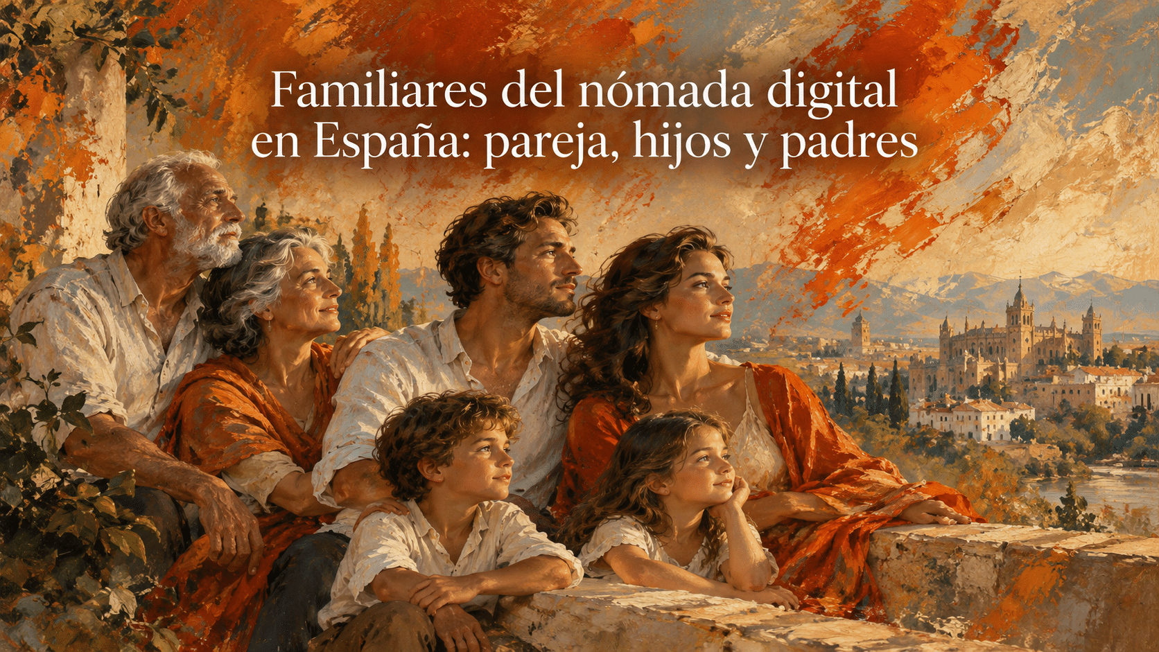 Familiares del nómada digital en España: pareja, hijos y padres