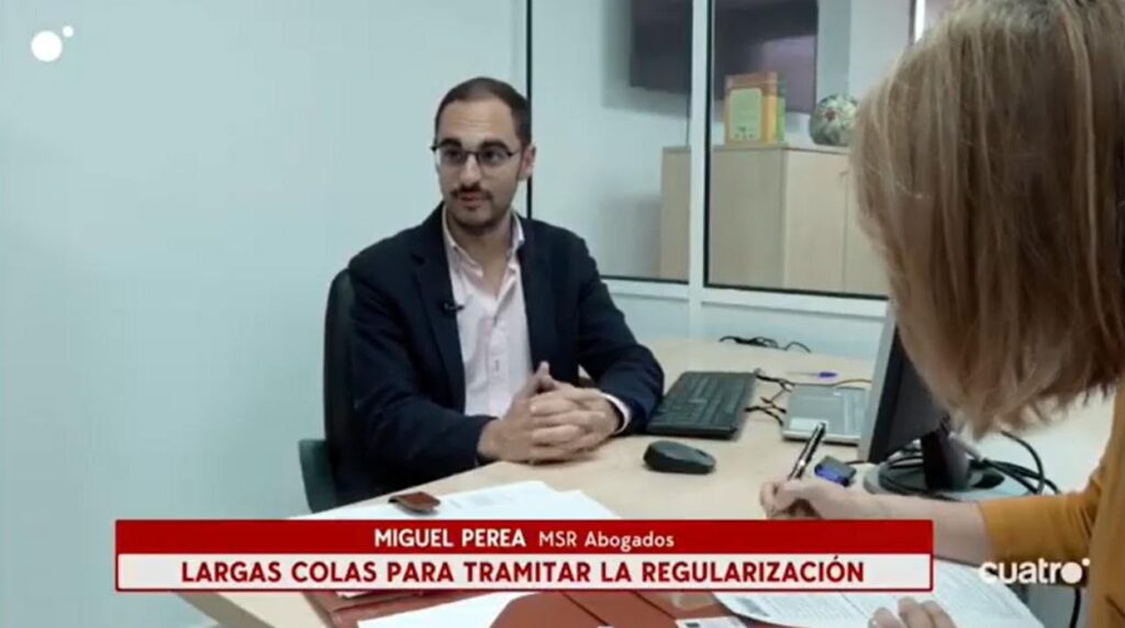 Interevención en Telecinco como despacho con más regularizaciones de extranjeria en Sevilla